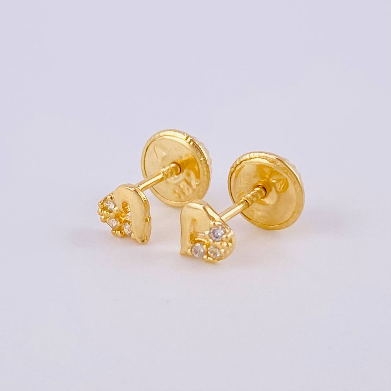 Topos Silueta Corazon 0.55 g / in / 3.7 mm Oro Amarillo 18K