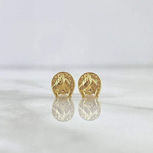 Topos Caballo Herradura 0.65g / 6.9mm Oro Amarillo 18K