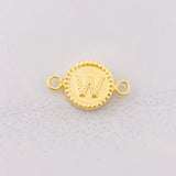 Herraje Circulo Letra W 0.6g / 1.7cm Oro Amarillo 18K