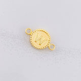 Herraje Circulo Letra W 0.6g / 1.7cm Oro Amarillo 18K
