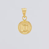 Dije Circulo Letra D 0.4g / 1.5cm Oro Amarillo 18K