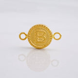 Herraje Circulo Letra B 0.6g / 1.7cm Oro Amarillo 18K