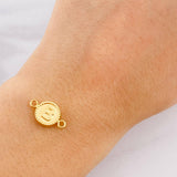 Herraje Circulo Letra B 0.6g / 1.7cm Oro Amarillo 18K