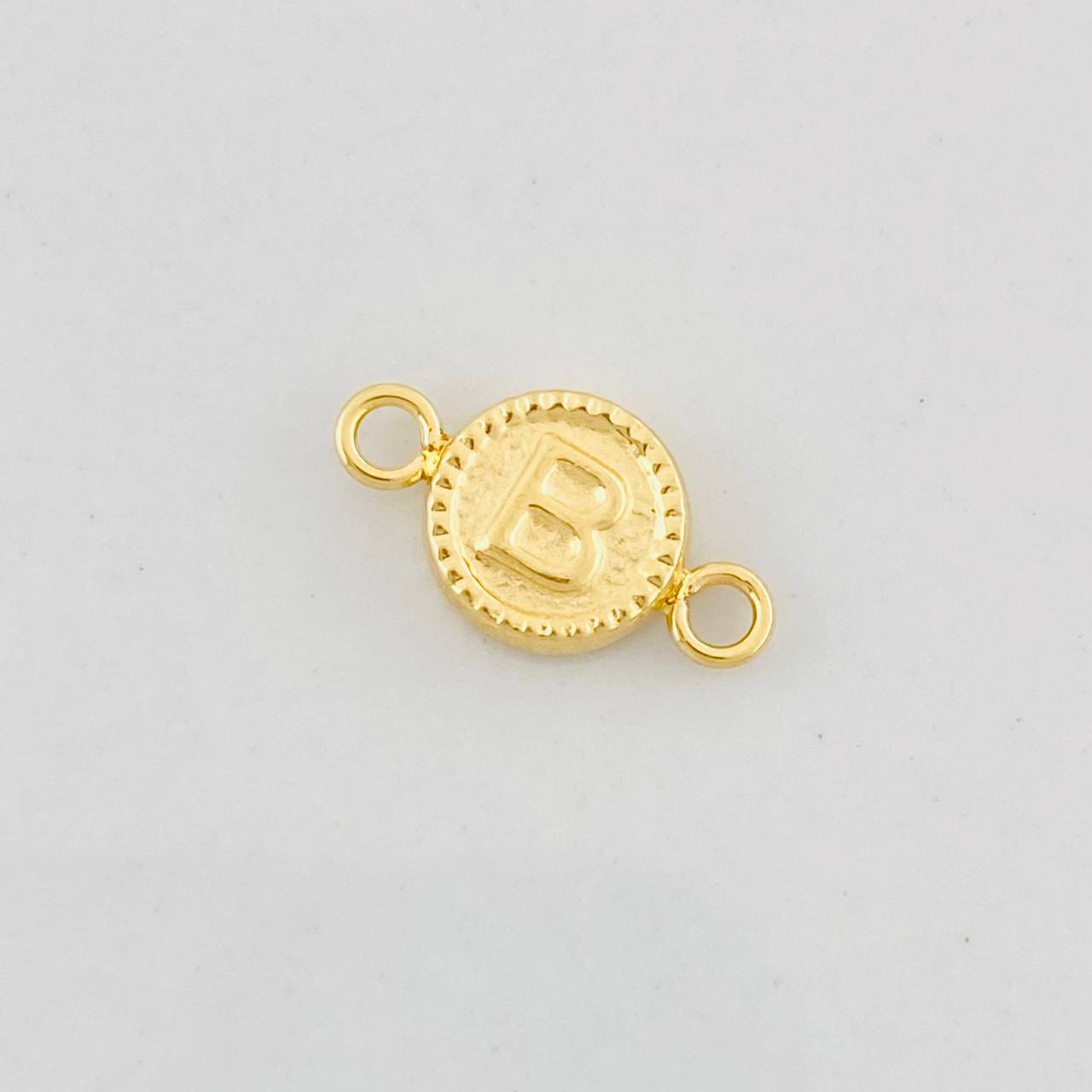 Herraje Circulo Letra B 0.45g / 1.5cm Oro Amarillo 18K