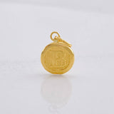 Dije Circulo Letra B 0.4g / 1.6cm Oro Amarillo 18K