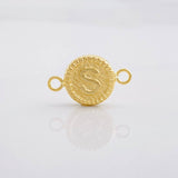 Herraje Circulo Letra S 0.55g / 1.7cm Oro Amarillo 18K