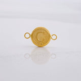 Herraje Circulo Letra C 0.35g / 1.5cm Oro Amarillo 18K