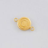 Herraje Circulo Letra C 0.35g / 1.5cm Oro Amarillo 18K