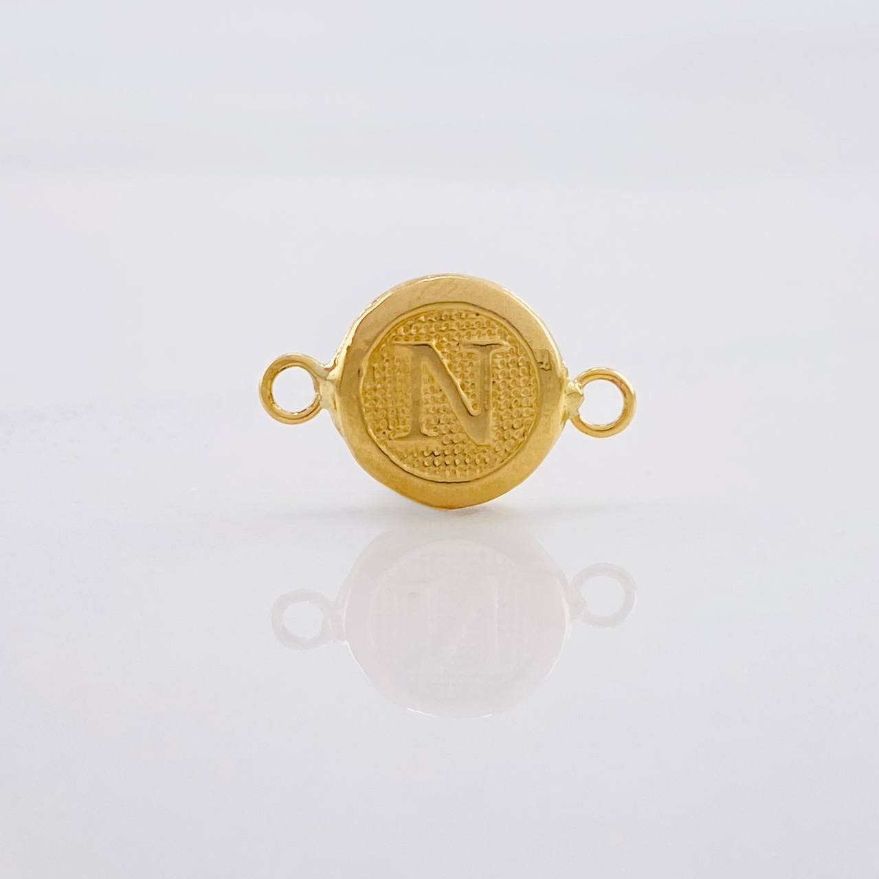 Herraje Circulo Letra N 0.35g / 1.5cm Oro Amarillo 18K