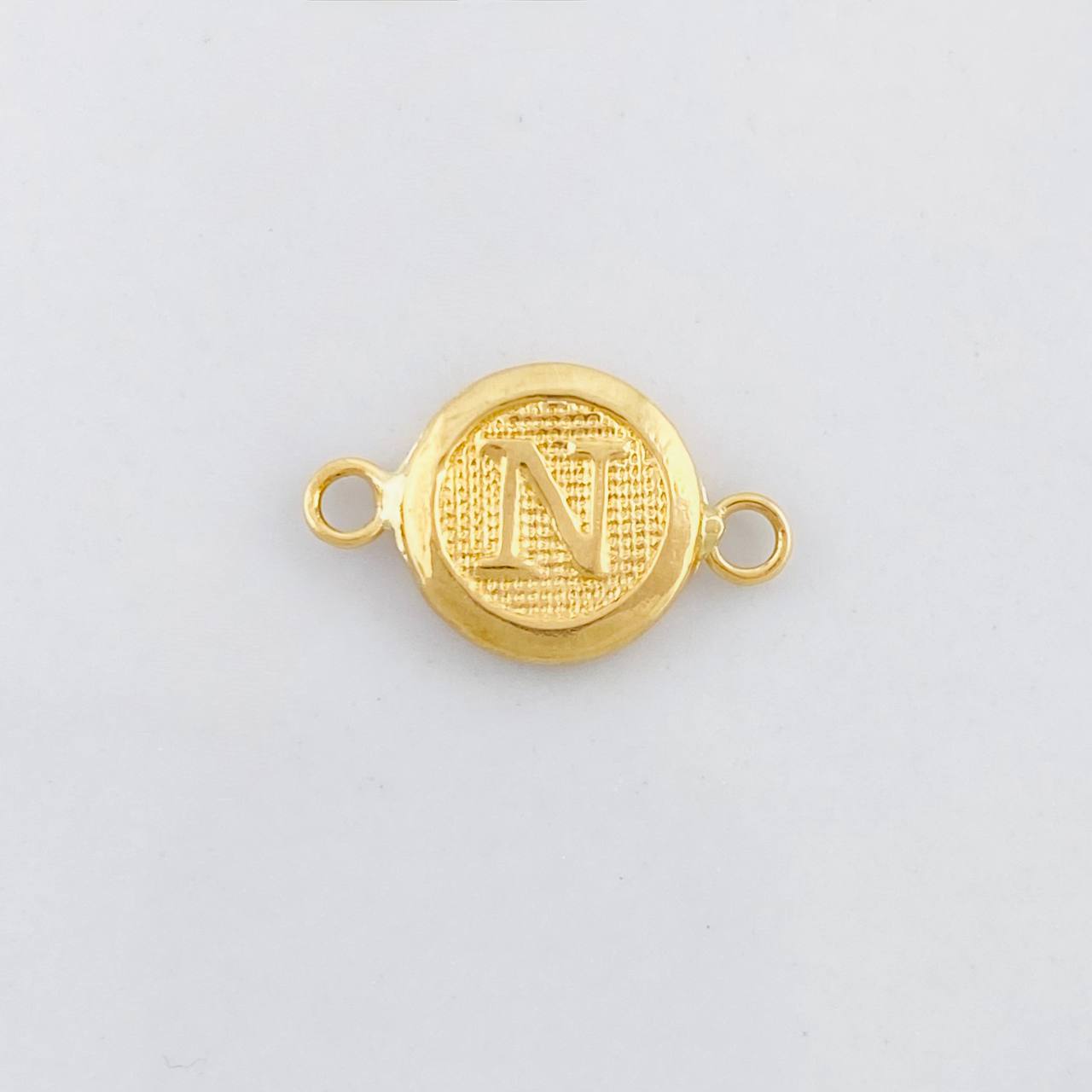 Herraje Circulo Letra N 0.35g / 1.5cm Oro Amarillo 18K