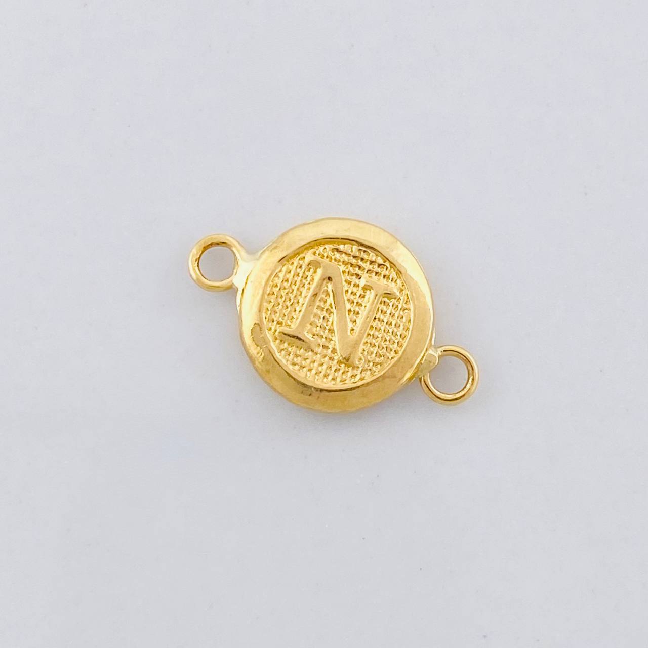 Herraje Circulo Letra N 0.35g / 1.5cm Oro Amarillo 18K