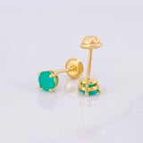 Topos Cuatro Garras Esmeraldas 40pts 0.95g / 4.4mm Oro Amarillo 18K