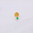Topo Cuatro Garras Esmeralda 17pts 0.3g / 2.2mm Oro Amarillo 18K