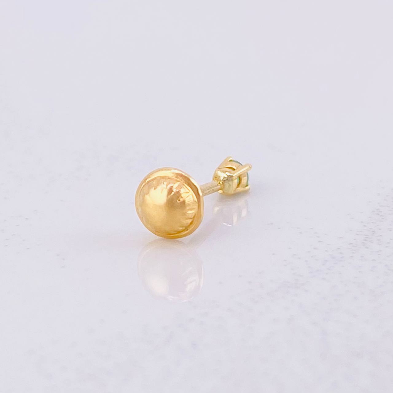 Topo Cuatro Garras Esmeralda 17pts 0.35g / 2.5mm Oro Amarillo 18K