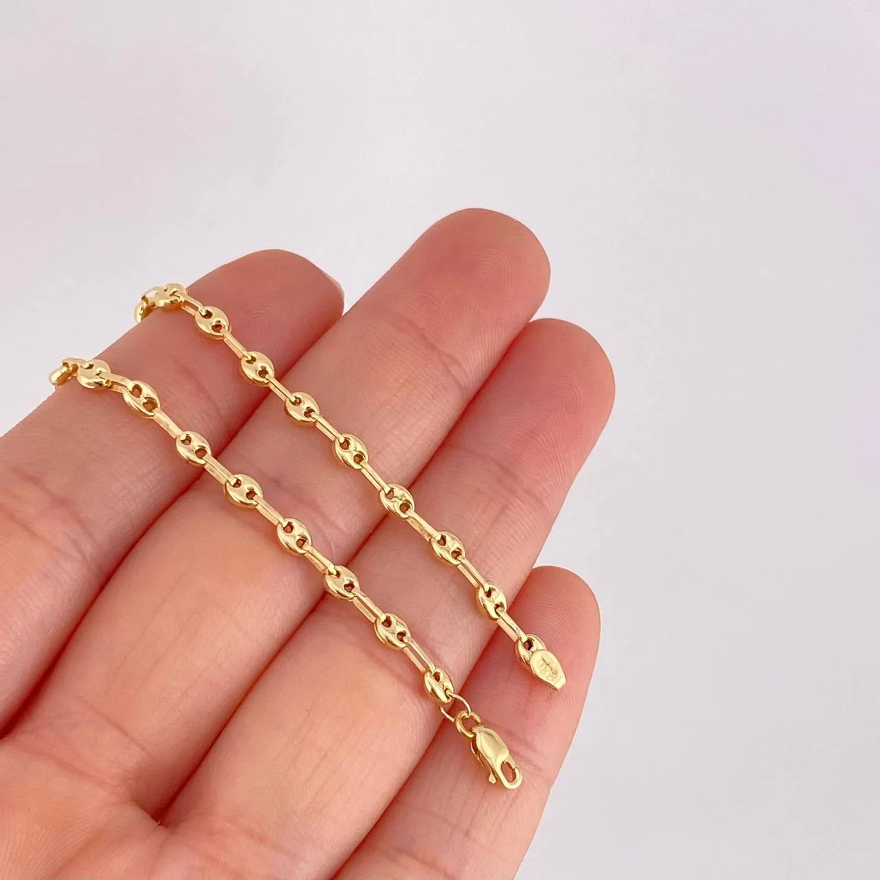 Tobillera GC 3.2g / 25cm / 3.5mm Oro Amarillo 18K