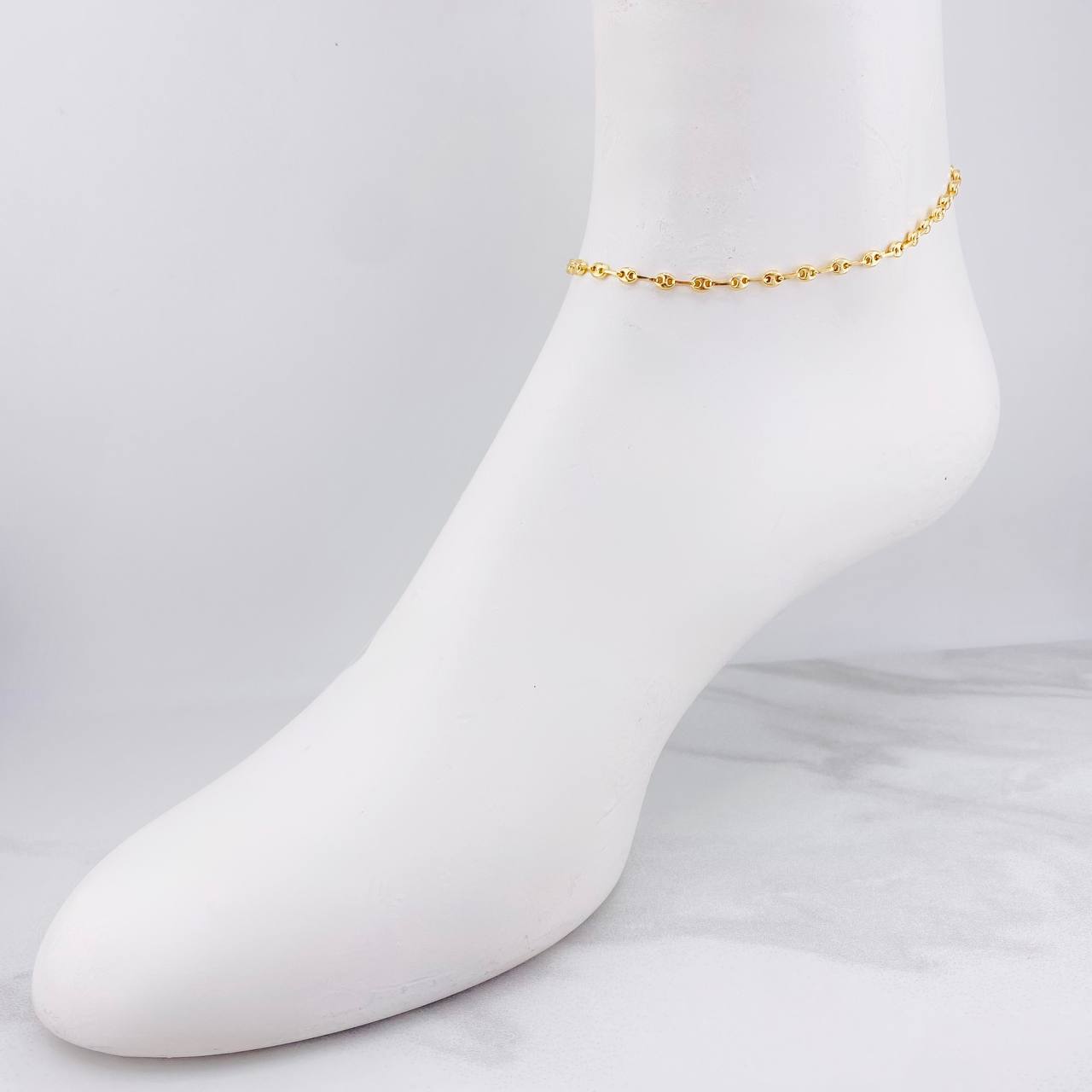 Tobillera GC 2.6g / 25cm / 3.2mm Oro Amarillo 18K