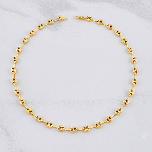 Tobillera GC Diamantado 5.2g / 27.5cm / 4.4mm Oro Amarillo 18K