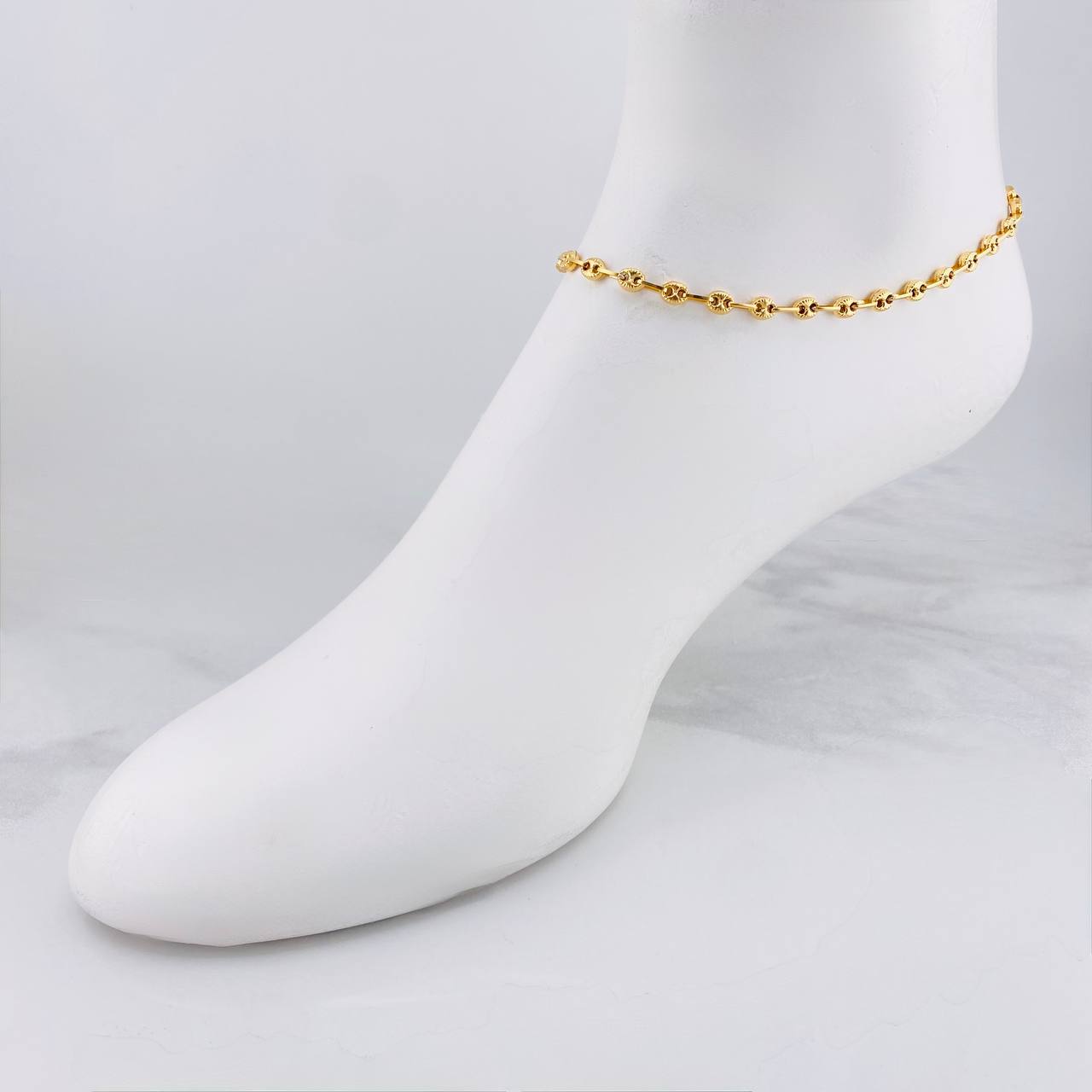 Tobillera GC Diamantado 5.2g / 27.5cm / 4.4mm Oro Amarillo 18K