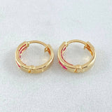 Candongas Carril 0.8gr / 1cm / Oro 18K ©