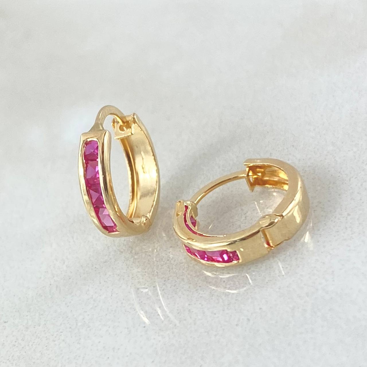Candongas Carril 0.8gr / 1cm / Oro 18K ©