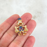 Herraje Pato Bolsas Dinero 5.6gr / 3.5cm / Dos Oros Amarillo Blanco 18K