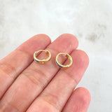 Candongas Carril 0.85gr / 1cm / Oro 18K ©