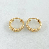 Candongas Carril 0.9gr / 1cm / Oro 18K ©