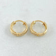Candongas Carril 0.9gr / 1cm / Oro 18K *
