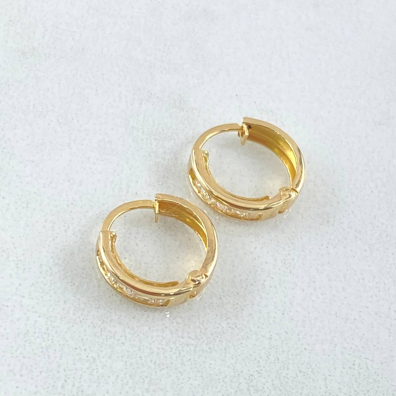 Candongas Carril 0.9gr / 1cm / Oro 18K ©