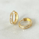 Candongas Carril 0.9gr / 1cm / Oro 18K ©