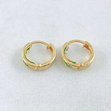 Candongas Carril 0.8gr / 1cm / Oro 18K ©
