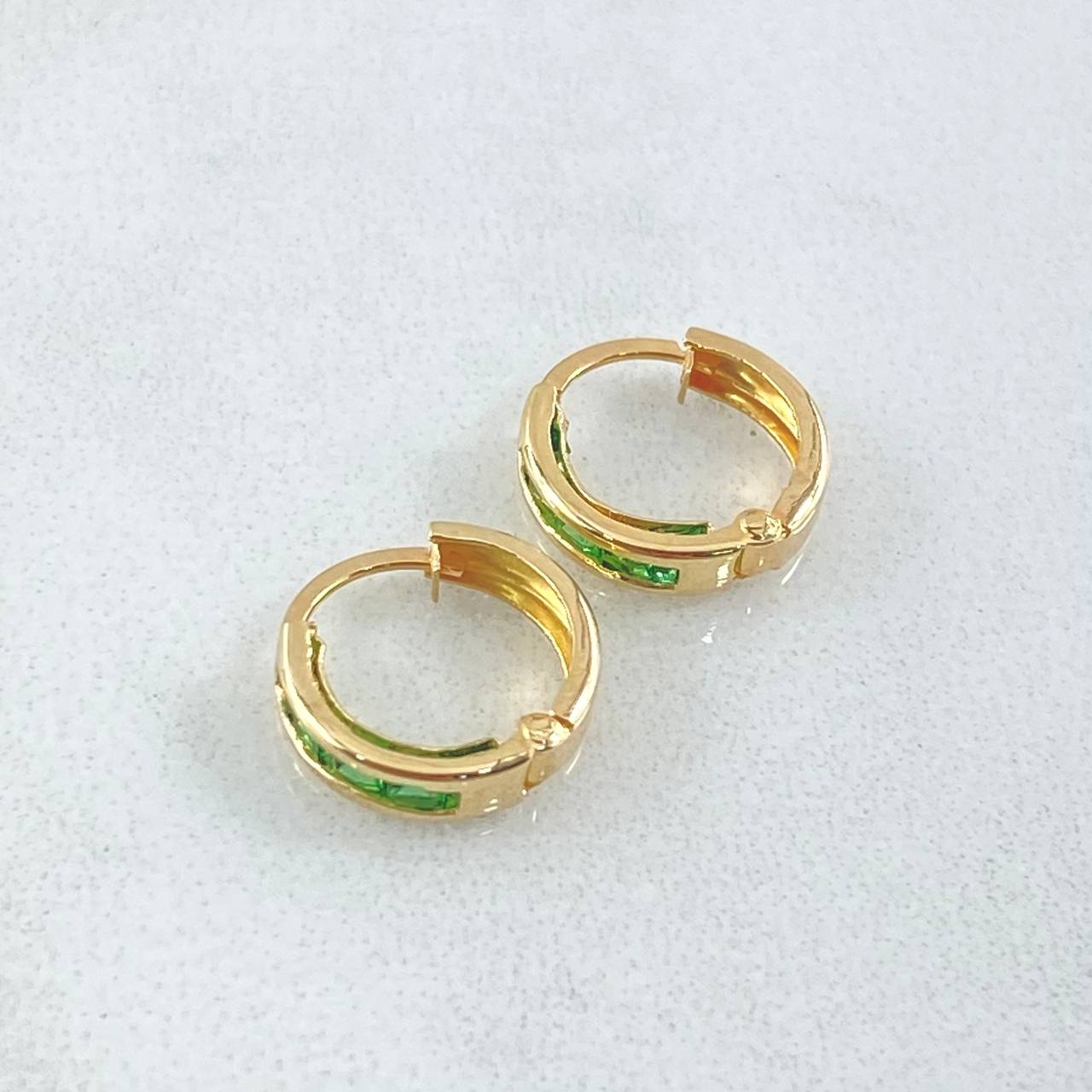 Candongas Carril 0.8gr / 1cm / Oro 18K ©