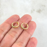 Candongas Carril 0.8gr / 1cm / Oro 18K ©