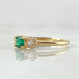 Anillo Solitario Copos Laterales 1.65gr / T6 1/4 / Oro 18K