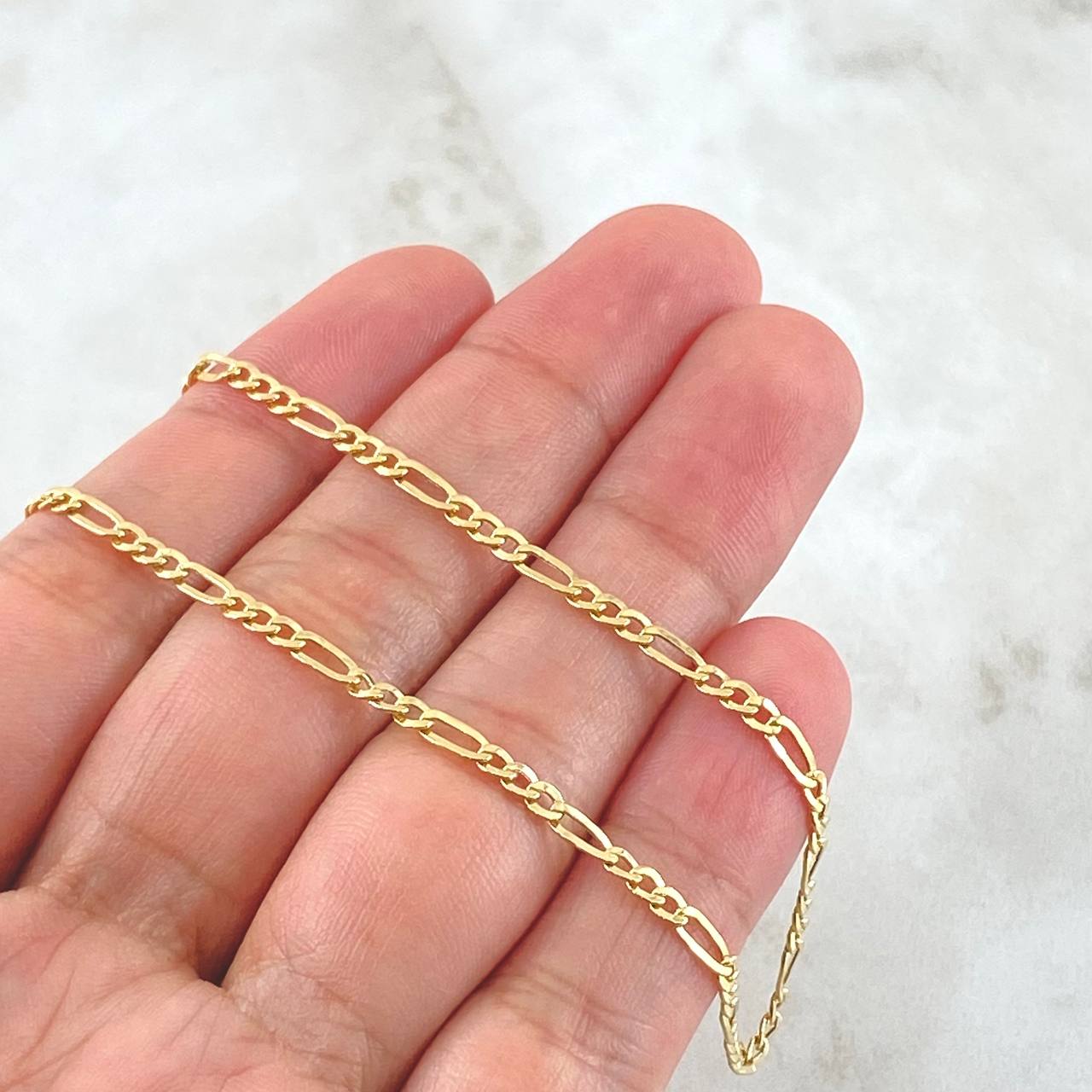 Cadena Figaro 2.9gr / 50cm / +1 Oro 18K ©