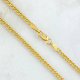 Cadena Cubana Reticulada 4.2gr / 50cm / +3 Oro 18K ©
