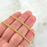 Cadena Cubana Reticulada 4.2gr / 50cm / +3 Oro 18K ©