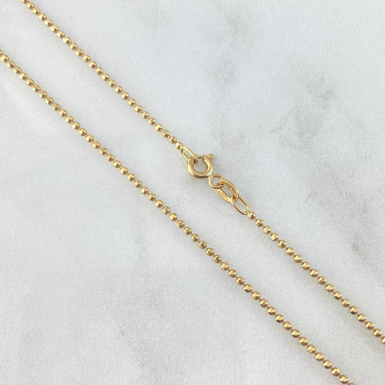 Cadena Militar 4.9gr / 45cm / 1.4mm Diamantada Oro Amarillo +3