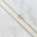 Cadena Militar 4.9gr / 45cm / 1.4mm Diamantada Oro Amarillo +3