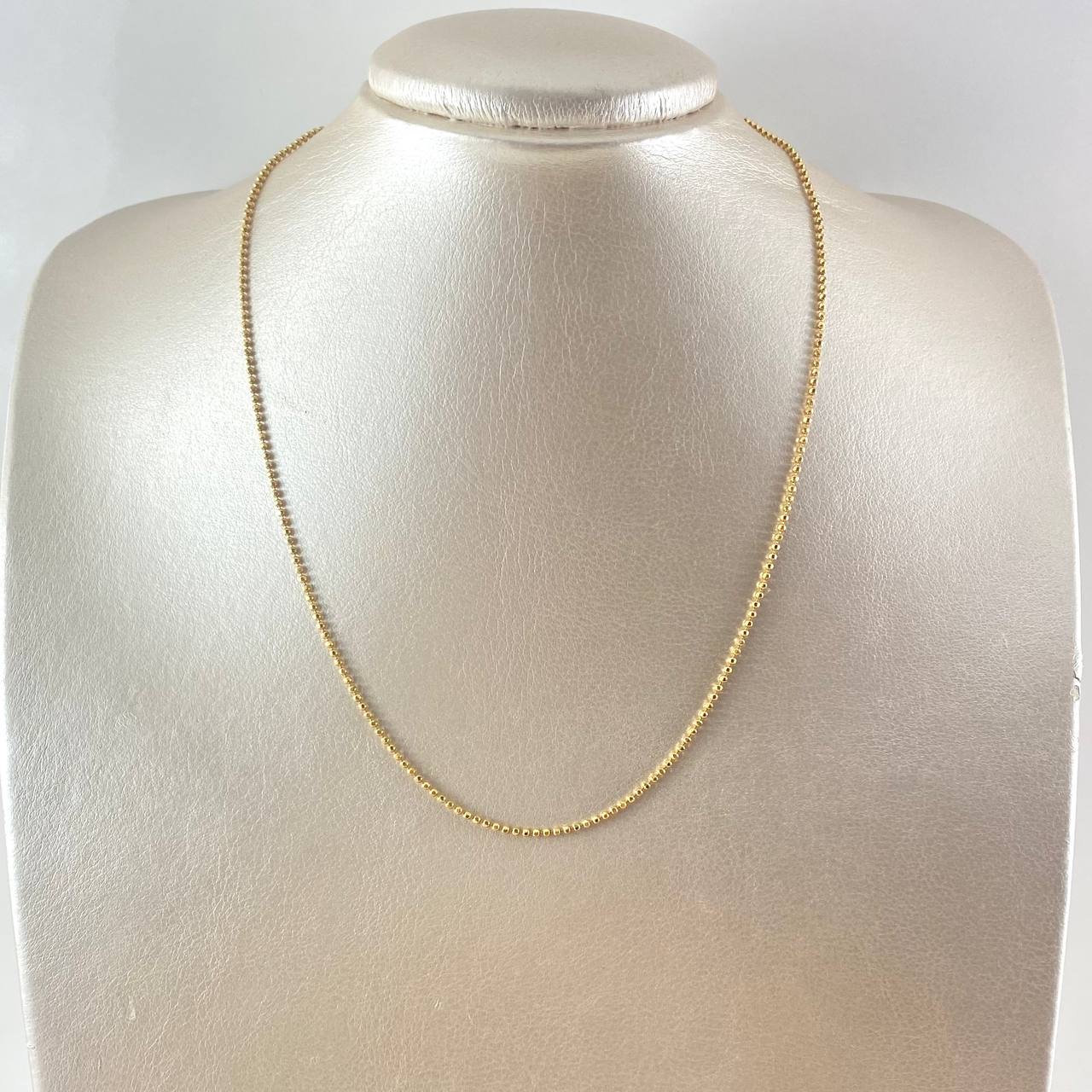 Cadena Militar 4.9gr / 45cm / 1.4mm Diamantada Oro Amarillo +3