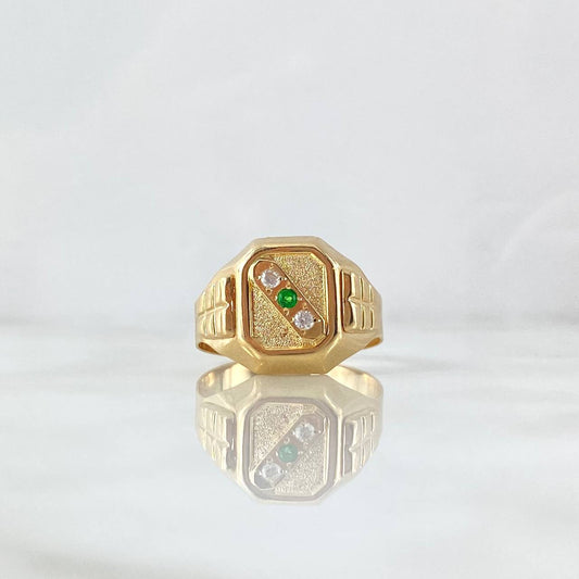 Anillo Sello Trinity 4.25gr / T10 1/4 / Oro Amarillo 18K