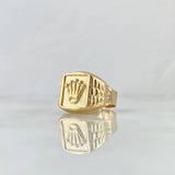 Anillo  Sello Corona Rectángulo RX 3.45gr / T9 1/4 / Oro Amarillo 18K *