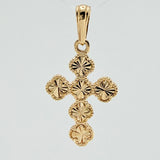 Dije Cruz Trebol 4.05gr / 4.1cm / Oro Amarillo Nac.Esp 18K $