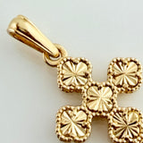 Dije Cruz Trebol 4.05gr / 4.1cm / Oro Amarillo Nac.Esp 18K $