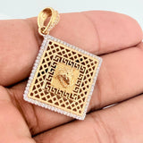Dije Medusa Tribal 5.4gr / 4cm / Dos Oros Amarillo Blanco 18K