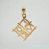 Dije Cuadro Love 1.8gr / 2.8cm / Oro Amarillo 18K