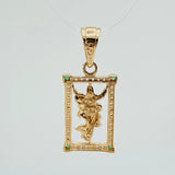 Dije Jesus Resucitado 2.25gr / 2.6cm / Dos Oros Amarillo Blanco 18K