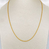 Cadena Lazo 1.15gr / 60cm / 1mm Oro Amarillo +3 18K $
