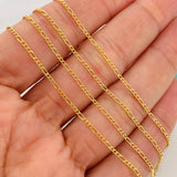 Cadena Figaro 2.45gr / 60cm / 1.6mm Oro Amarillo +1 18K $