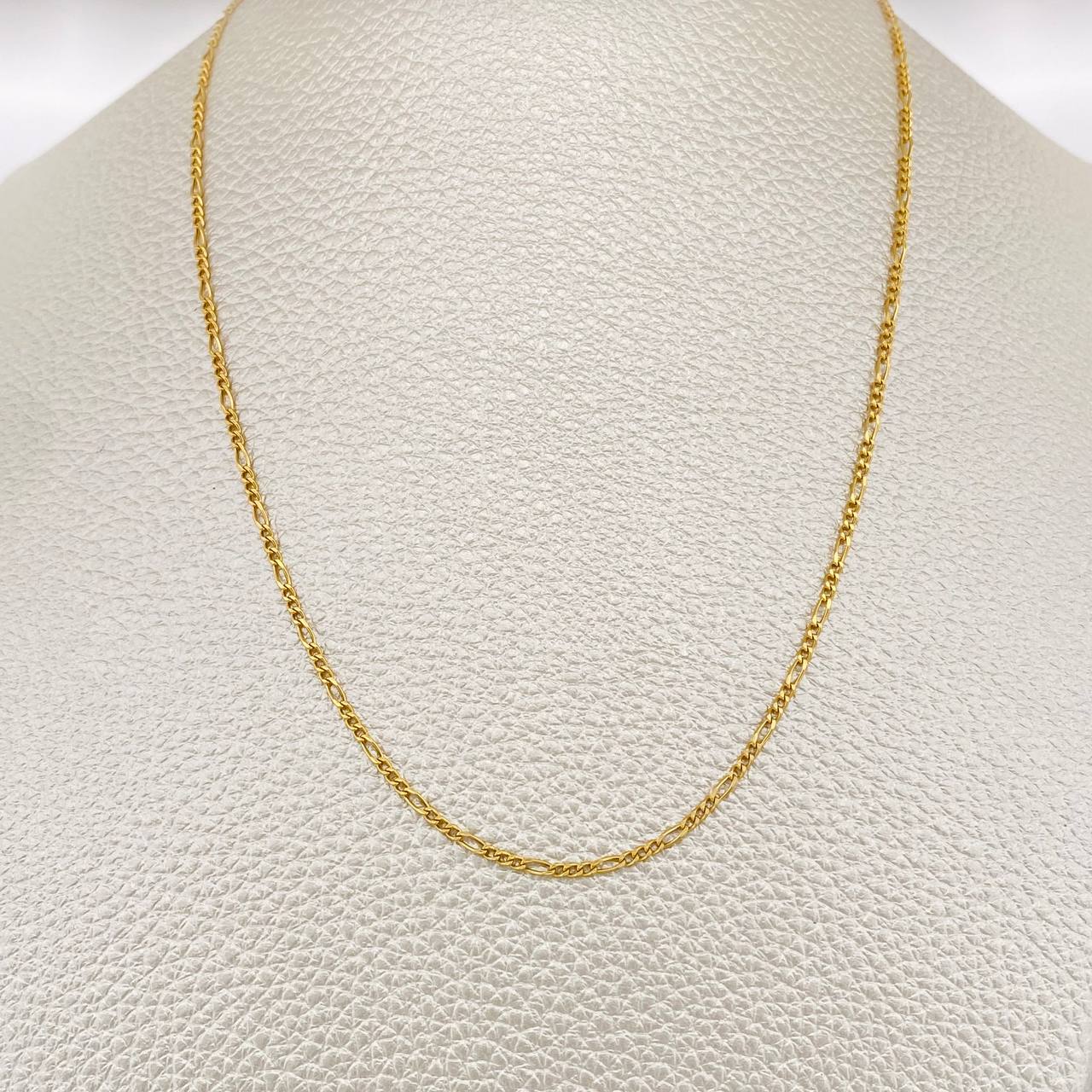 Cadena Figaro 1.85gr / 60cm / 1.15mm Oro Amarillo +1 18K $